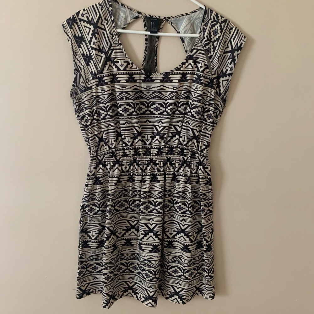 Aztec print dress with back detail